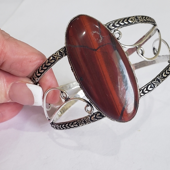 Red Jasper gemstone, 925 silver bracelet - Picture 12 of 16